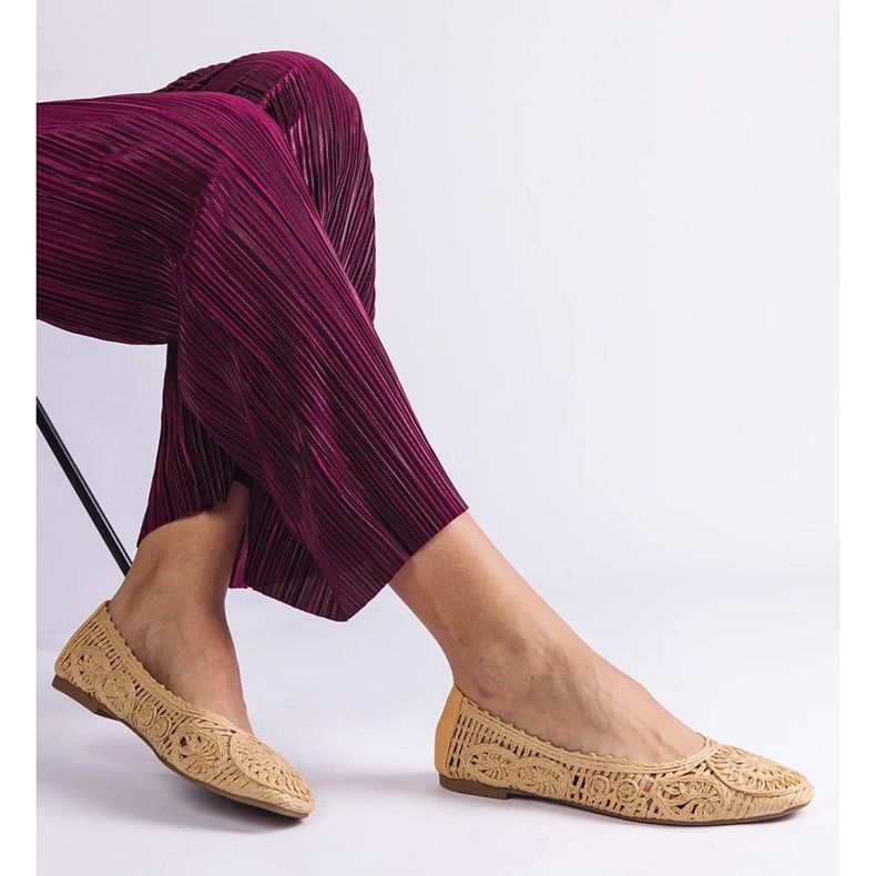 D/CEO Salinela bézs színű fonott balettlapok 2