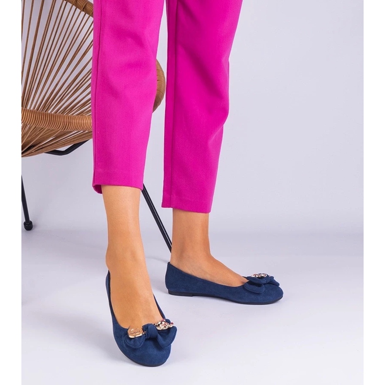 D/CEO Navy Classic Ballerinas Masol Bow -val 2