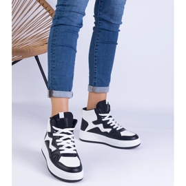 Női fehér és fehér cipők fekete 1