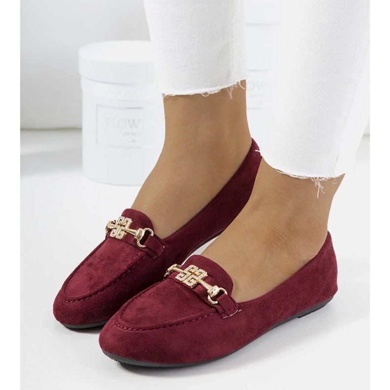 D/CEO Bordó mokaszinok Cardoso csattal piros 1