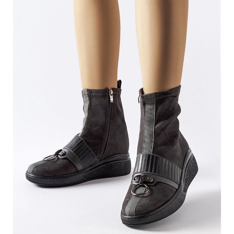 D/CEO Szürke zoknis bokacsizma a Colonnata márkától 1