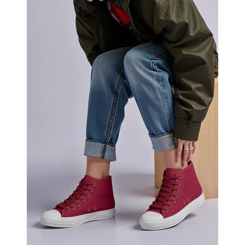 Női livio bor piros cipők 2