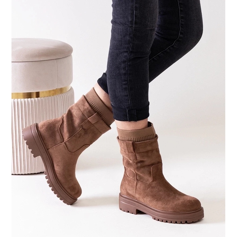 D/CEO Barna bebújós bokacsizma Ralia zoknival 2