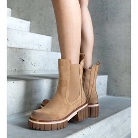 D/CEO Bézs masszív platformcsizma horzsolásokkal a Sholla-tól 2