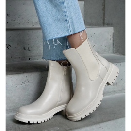 D/CEO Bézs színű hőszigetelt csizma cipzárral, eko bőr Alia 2 D/CEO Bézs színű hőszigetelt csizma cipzárral, eko bőr Alia 2