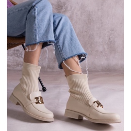 D/CEO Krisa bézs bokacsizma szövet felsőrésszel 2