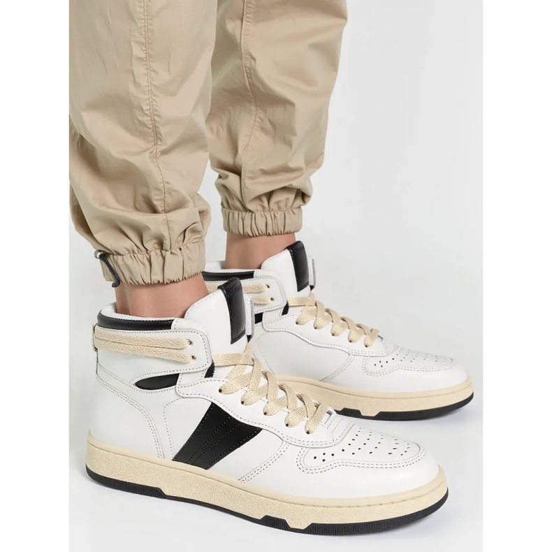 Női cipők wysokie rubio fehér/fekete 2