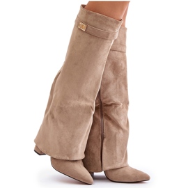 Givana Csizma az oszlopon egy emelt felső szigetelt bézssel 4