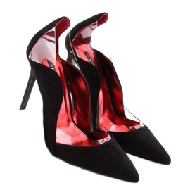 Fekete csapok átlátszó betétekkel 1