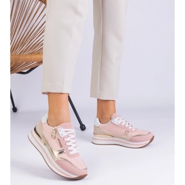 D/CEO Rózsaszín sport cipők a peronon Isolde arany betétjével 2