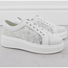 S.Barski Cipő a Białe S. Barski Hy51-059 csipkeplatformon fehér 2 S.Barski Cipő a Białe S. Barski Hy51-059 csipkeplatformon fehér 2