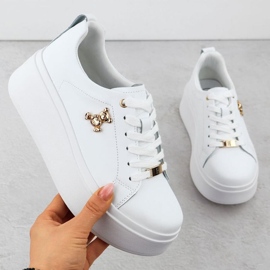 Cipő a Filippo Paw593 platformon mackóval fehér 1