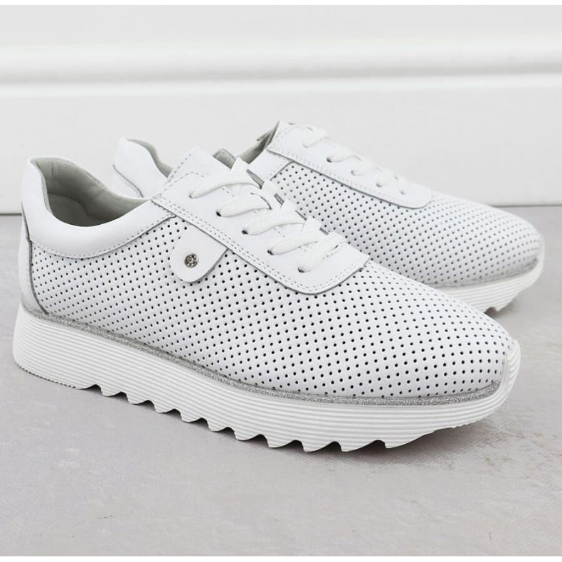 S.Barski Cipő a platformon S. barski lr51-629 fehér 2