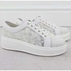 S.Barski Cipő a platformon S. Barski Hy51-059 fehér 2