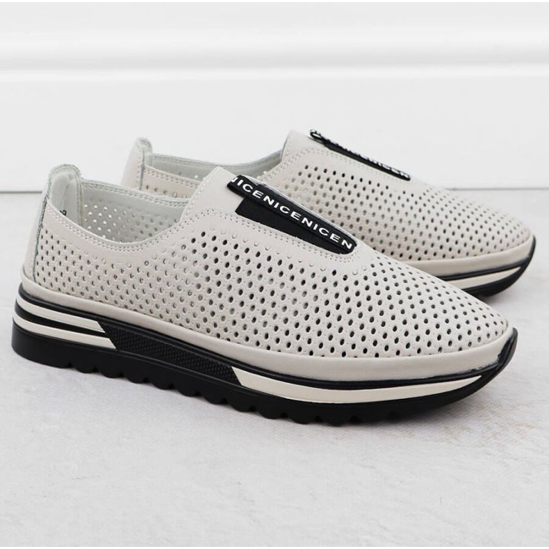 S.Barski Nyitott cipő S. Barski LR51-672 bézs 2