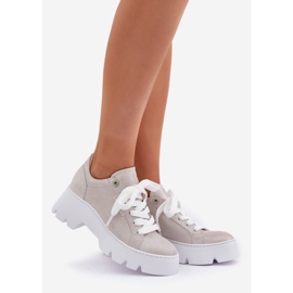 Cipők sportcipője a Chebello 4632 ezüst platformon 1