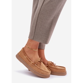 Női cipők egy lapos talpon barna 1 Női cipők egy lapos talpon barna 1