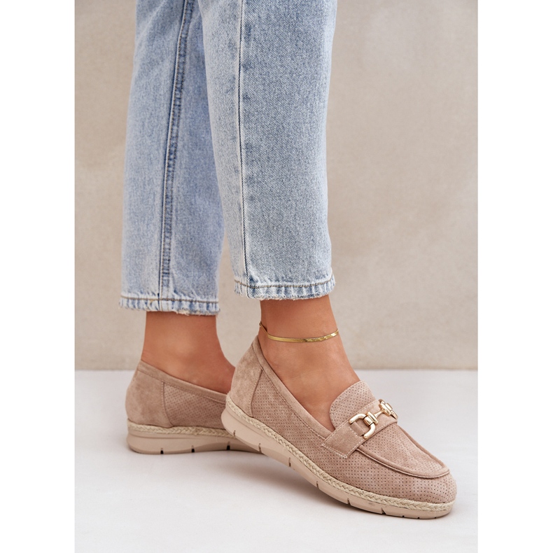 Openwork Boafers arany részletekkel és jute bézs zsinórral 2 Openwork Boafers arany részletekkel és jute bézs zsinórral 2