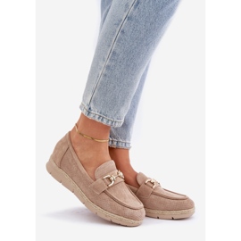 Openwork Boafers arany részletekkel és jute bézs zsinórral 1