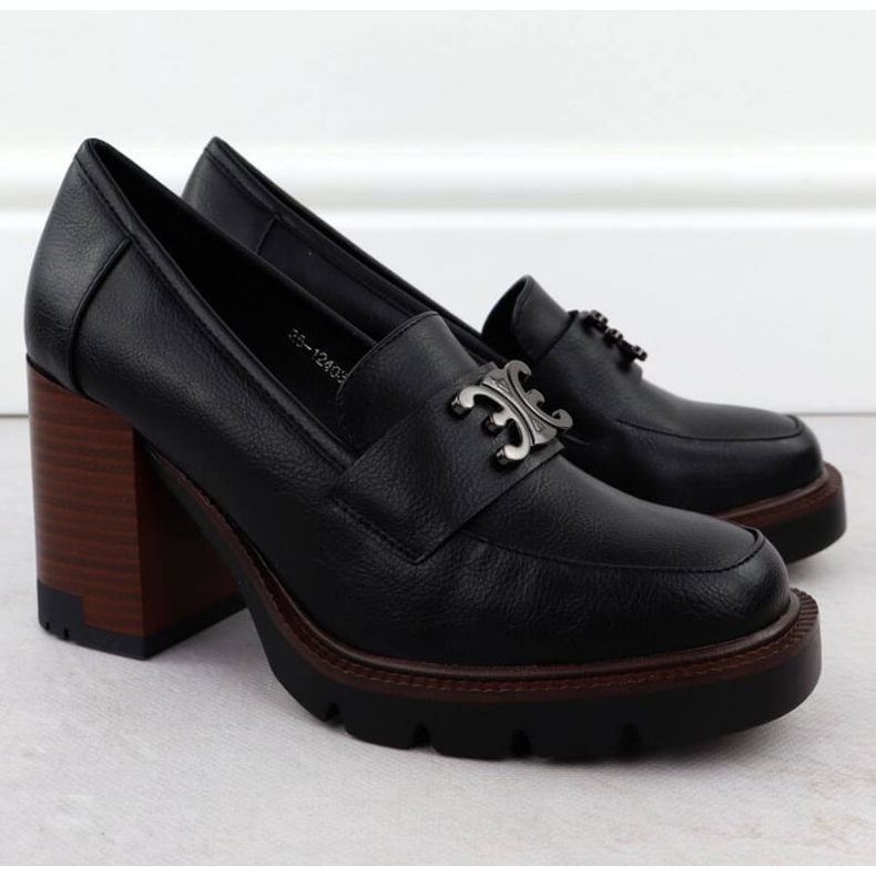 Moccasin cipő a potocki poszton az SZ12403 WOL287 -ben fekete 2