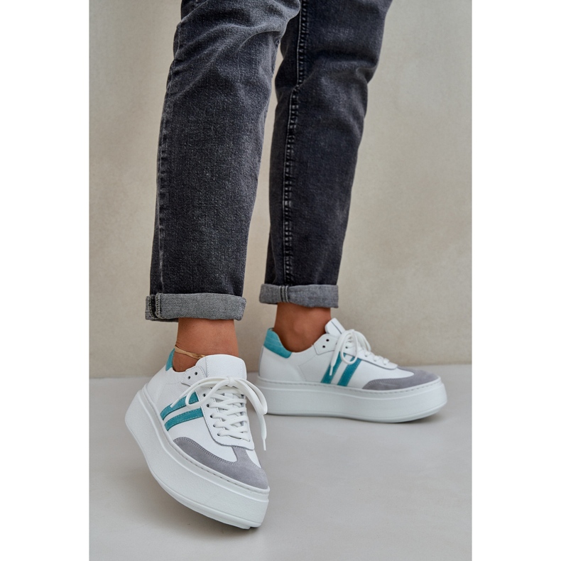 Zazoo n1068s8 bőr alacsony női cipők a platformon fehér 2 Zazoo n1068s8 bőr alacsony női cipők a platformon fehér 2