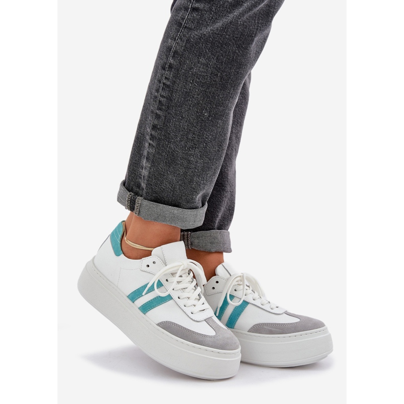 Zazoo n1068s8 bőr alacsony női cipők a platformon fehér 1 Zazoo n1068s8 bőr alacsony női cipők a platformon fehér 1