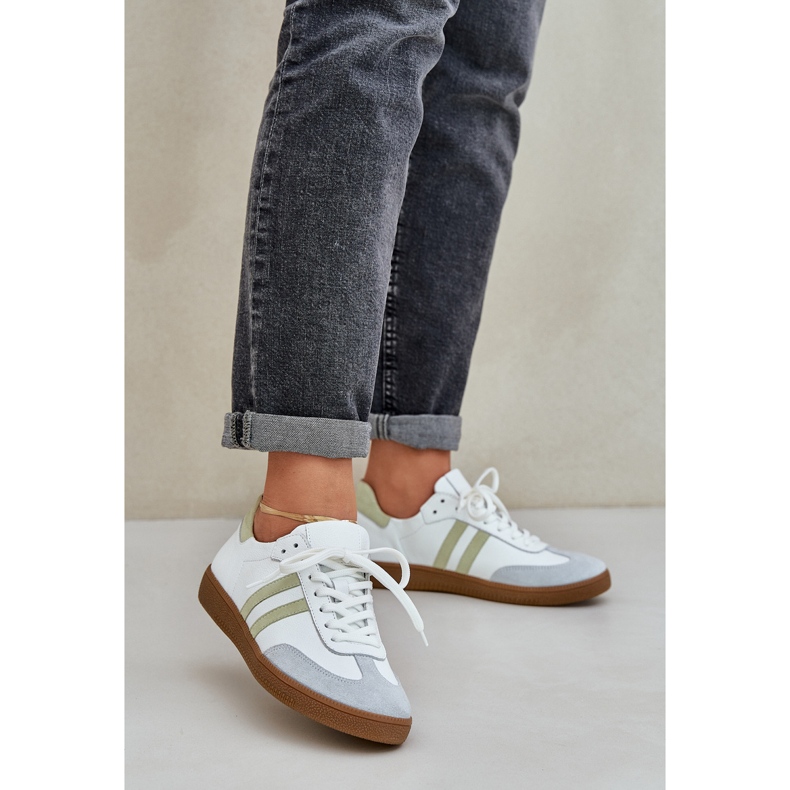 Zazoo N1068 női bőr tornacipő, fehér 2