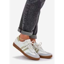 Zazoo N1068 női bőr tornacipő, fehér 1