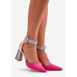 Szandál az oszlopon hegyes lábujjakkal rózsaszín 1