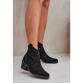 Cowboy csizma az Eco Suede Oliazowe S.Barski Hy51-061 fekete csizmához 2