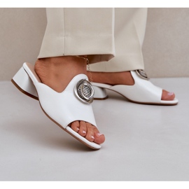 Jezzi Elegáns női alacsony fejek, fehér dekorációval 2