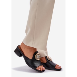 Jezzi Elegáns női alacsony fejek, fekete dekorációval 1