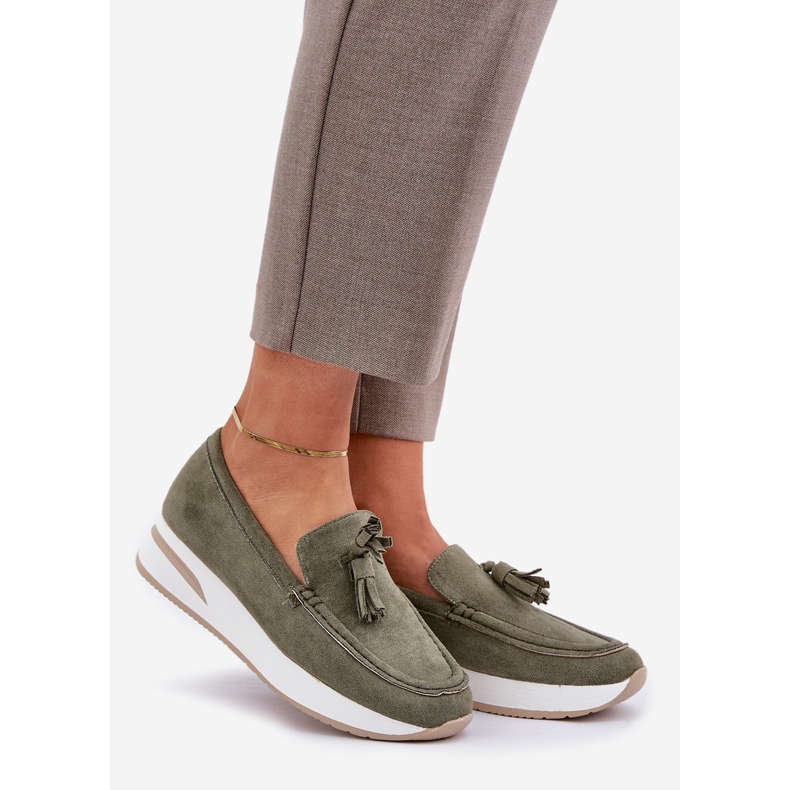 Mokaszinok egy finom öko -éhen zöld 1