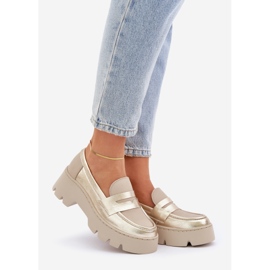 Zazoo Lapos, rágcsált női bőrfutók aranyszínű aranysárga 1 Zazoo Lapos, rágcsált női bőrfutók aranyszínű aranysárga 1