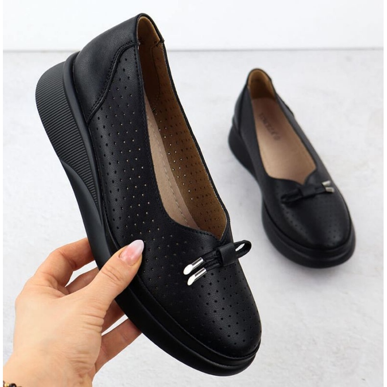 Vinceza Cipő a Vinceeza 7896 fekete nyílt munkaplatformon 1