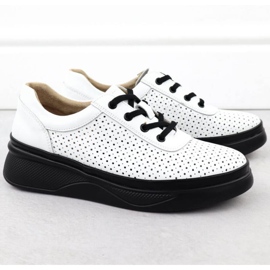 Openwork cipő a VinceZa 79506 fehér platformon 2