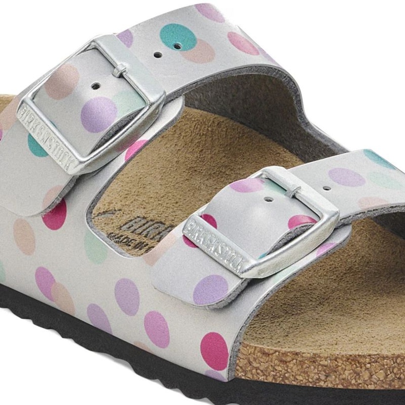 Birkenstock Arizona BS 1029805 flopok pöttyösben ezüst 2