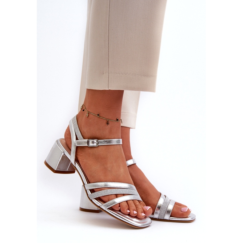 Női öko -ház szandál Sergio Leone SK046 Ezüst talpbetét 1
