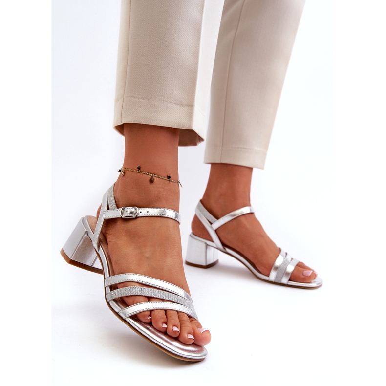 Női öko -ház szandál Sergio Leone SK046 Ezüst talpbetét 2