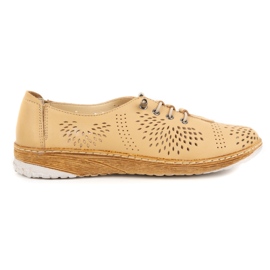 WASAK Női áttört bőrcipő 0626W szafari bézs 1