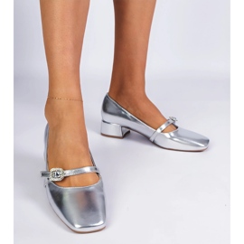 Ezüst elegáns, cirkonokkal díszített szivattyúk 1