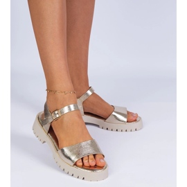 Arany -rágcsált arany szandál aranysárga 1