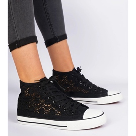 Fekete nyitott női cipők 1