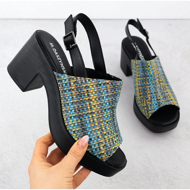 M. DASZYŃSKI Női szandál az M. Dasyński zsinóron MR23126-7 kék 1