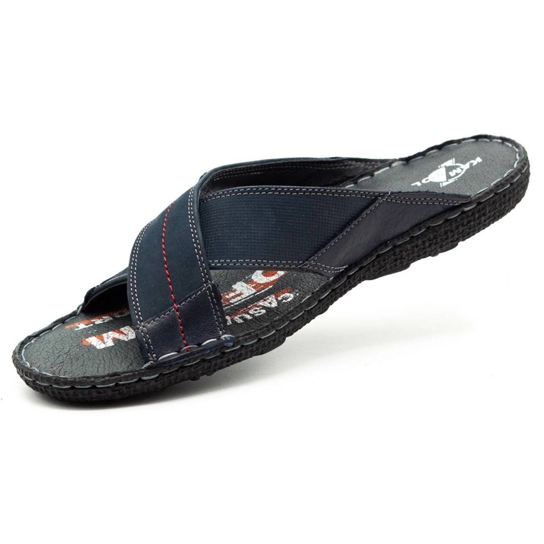 Kampol Férfi bőrpapucs 200 / N sötétkék 2