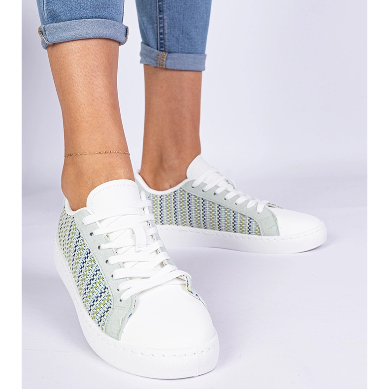 Zöld női anyagi cipők 1