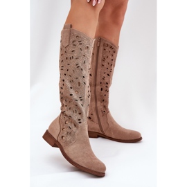 S.Barski Nyílt munkás lapos sarkú sarok Hy51-176 bézs 2