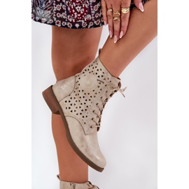 Jezzi Csizma nyílt mintavételi mintával egy aranyzárhoz aranysárga 2