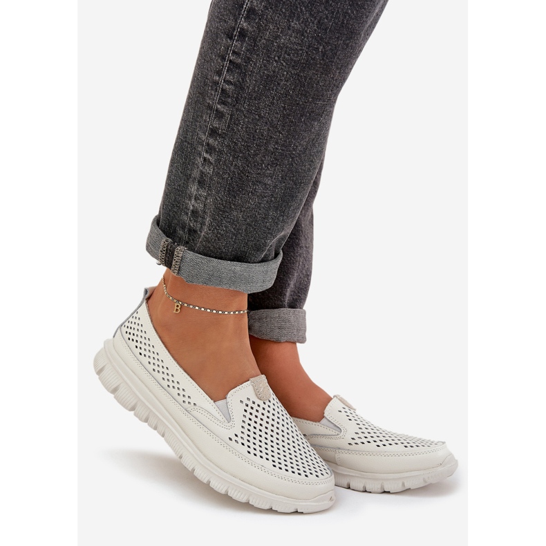 Evento Világos bőr nyitott lokkok 24pb18-6870 fehér 1