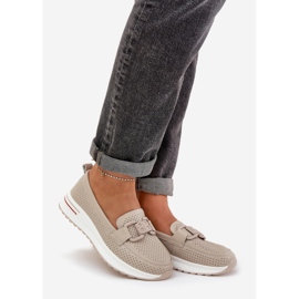 S.Barski Női bőr lokkok a platformon S. Barski LR51-556 bézs 1